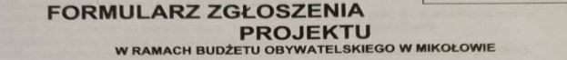 Wniosek do Budżetu Obywatelskiego